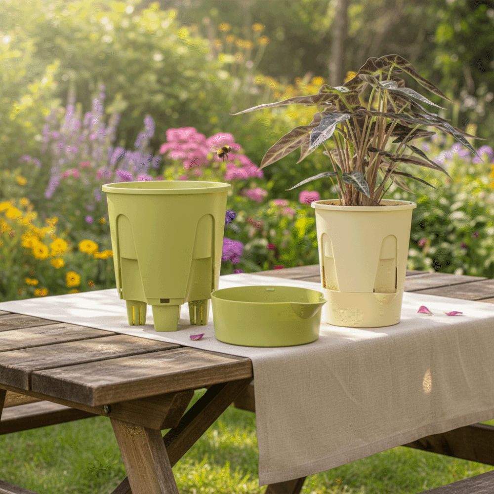 Plastic Self Absorbing Flowerp - Aloe Vera Pot 评论和价格