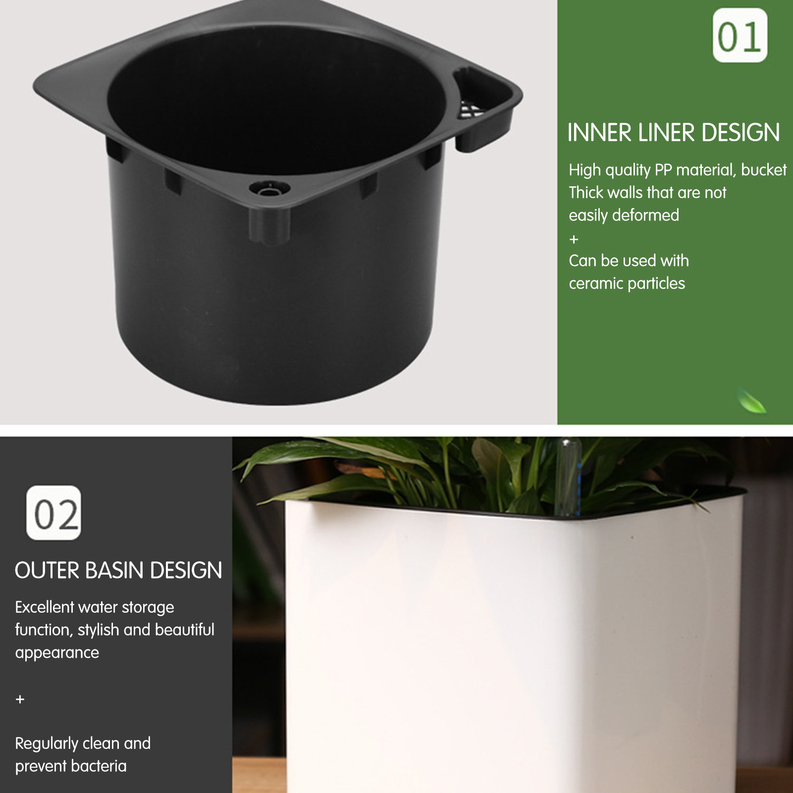 Self Watering Planter Self-wat - Aloe Vera Pot 评论和价格
